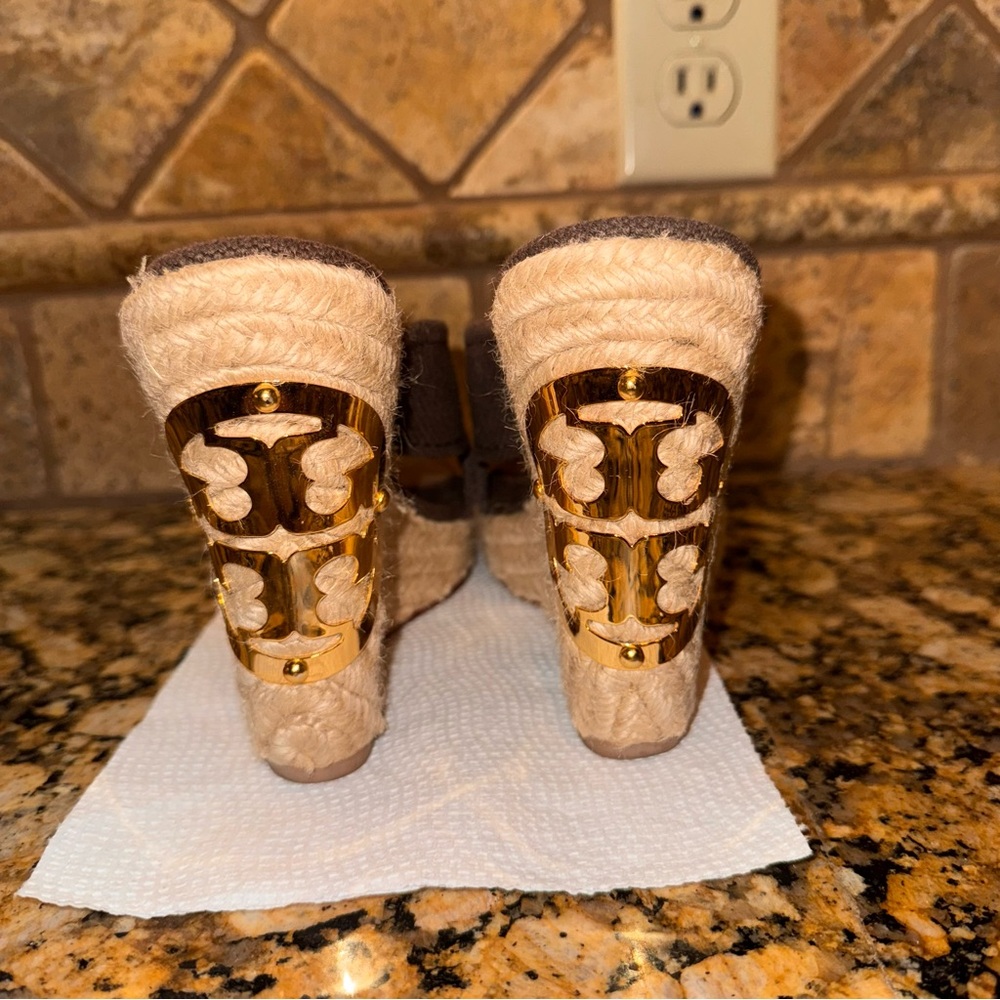 Tory Burch Brown Woven Women's Sandals 6.5